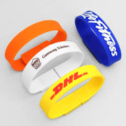 PVC Wristband USB with printed message 