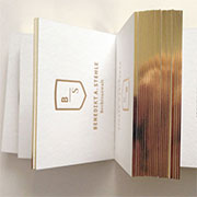 Name Cards with Edge Glided with Gold Foil
