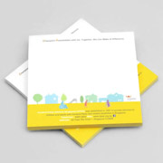 Classic printed square sticky notes pad