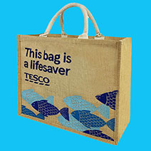 Silkscreen Printed Jute Tote Bags