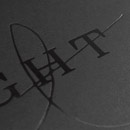 Closeup of black card