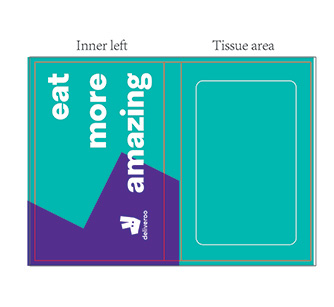 Example of cardboard tissue artwork template